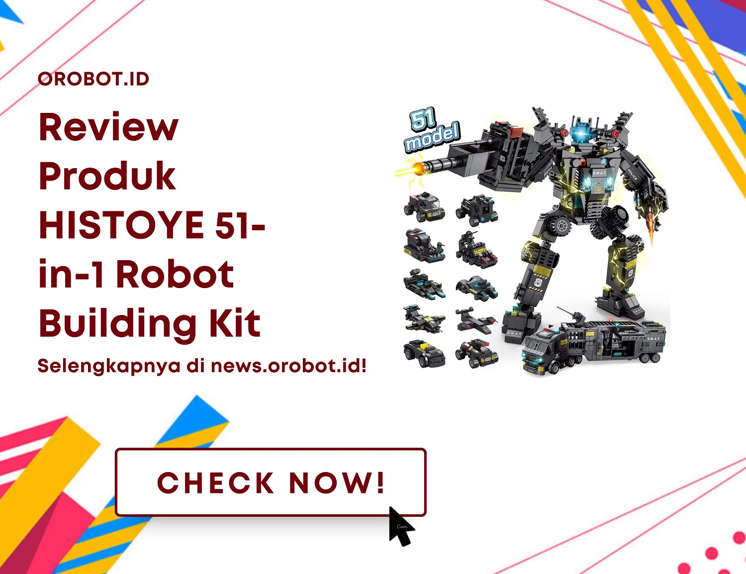 Review HISTOYE 51-in-1 Robot Building Kit: Mengembangkan Kreativitas dan Keterampilan Konstruksi