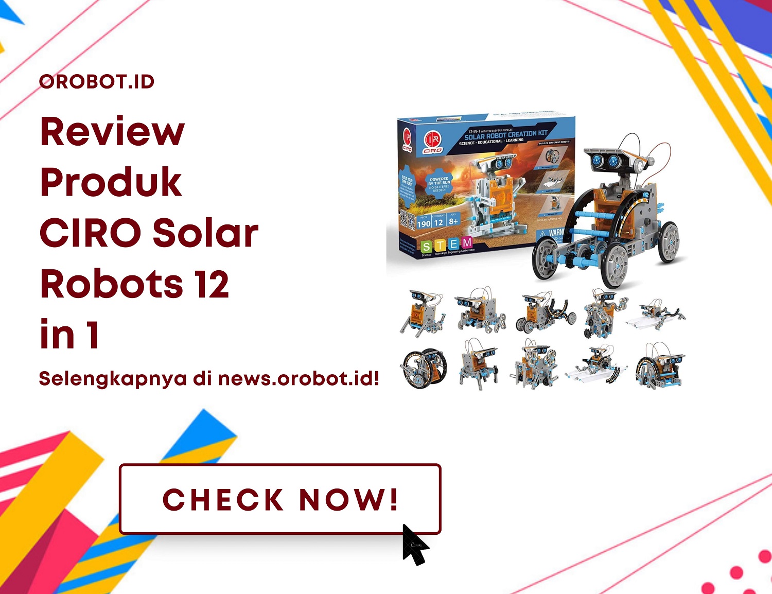 Review CIRO Solar Robots 12 in 1 - Keseruan Merakit Mainan dan Mengenal Konsep Penggunaan Energi Surya