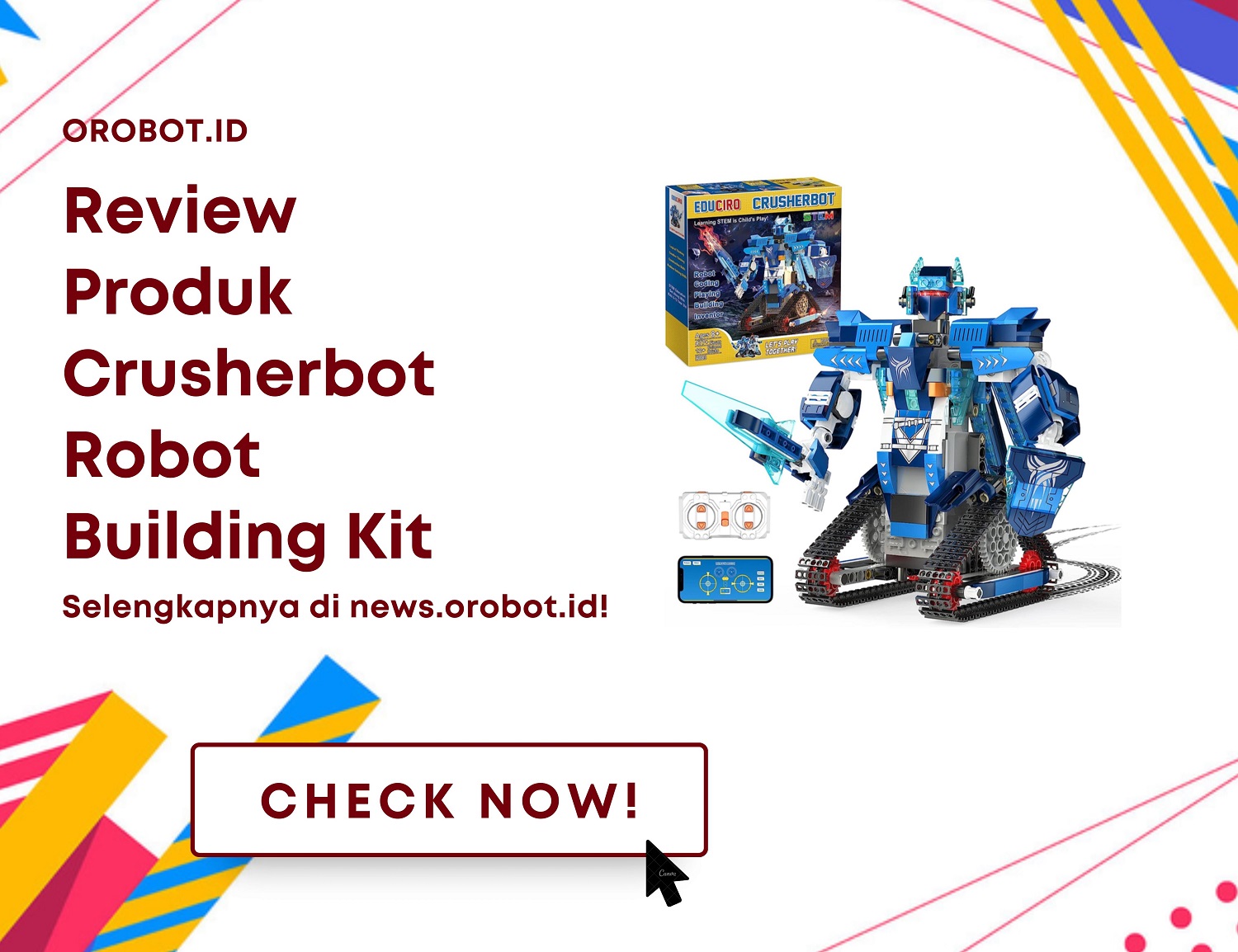 Review Crusherbot Robot Building Kit: Robot Untuk Mengembangkan Kreativitas dan Pembelajaran Interaktif
