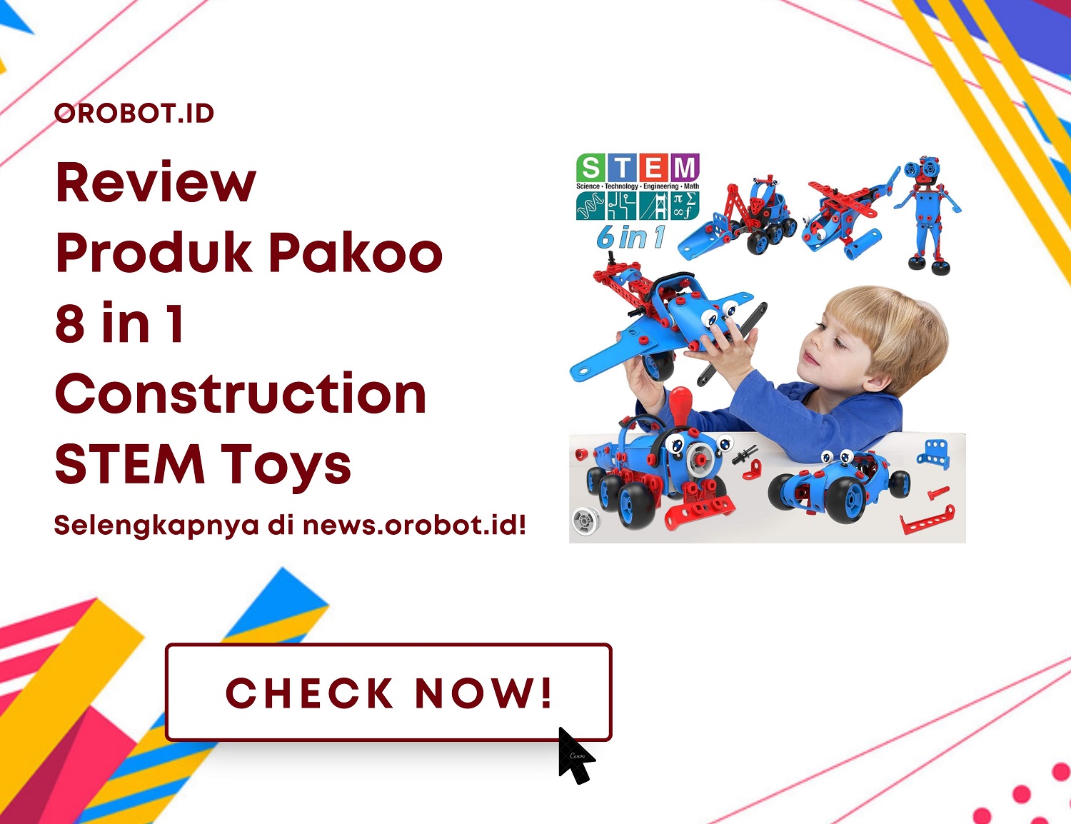 Review Pakoo 8 in 1 Construction STEM Toys: Mengembangkan Kreativitas dan Keterampilan Teknik Dengan Keseruan Bermain