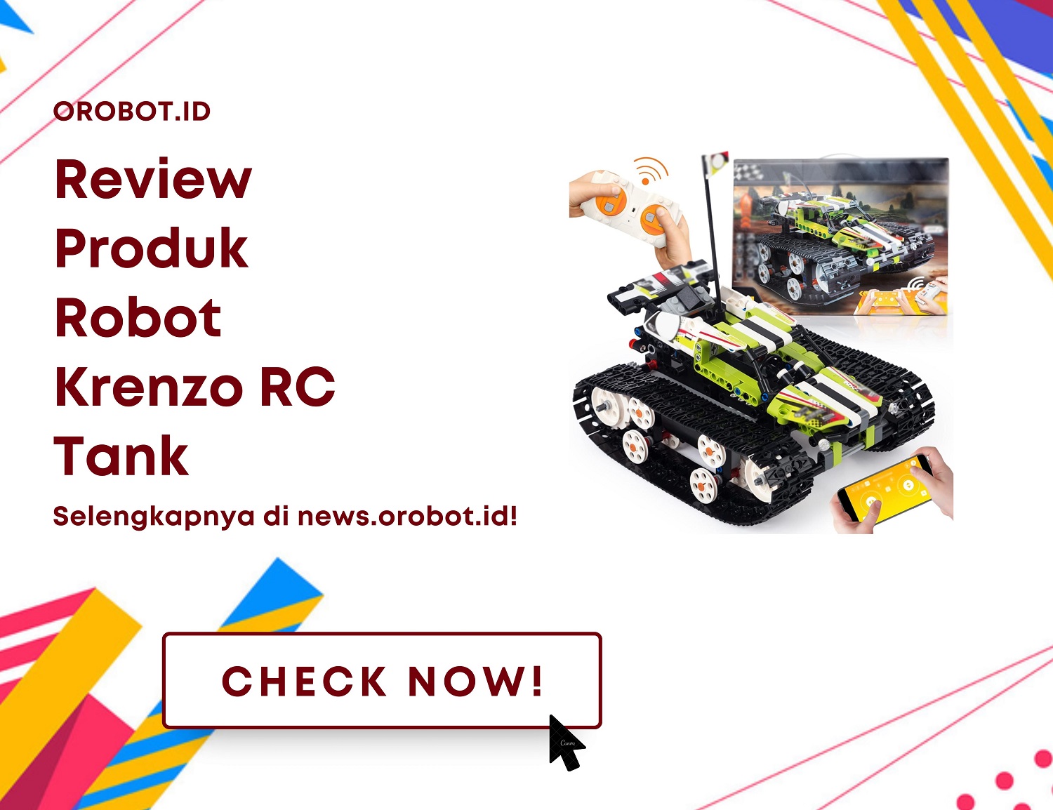 Review Robot Krenzo RC Tank, Keseruan Merakit dan Mengendarai Mobil Tank