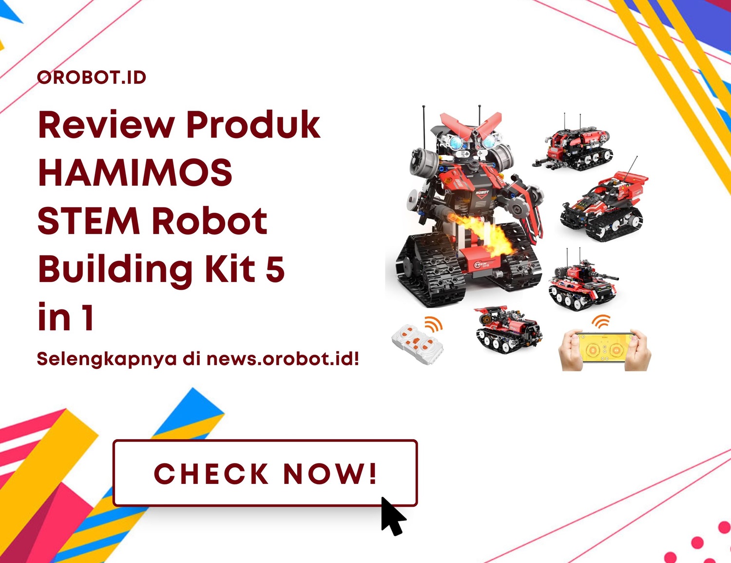Review HAMIMOS STEM Robot Building Kit 5 in 1