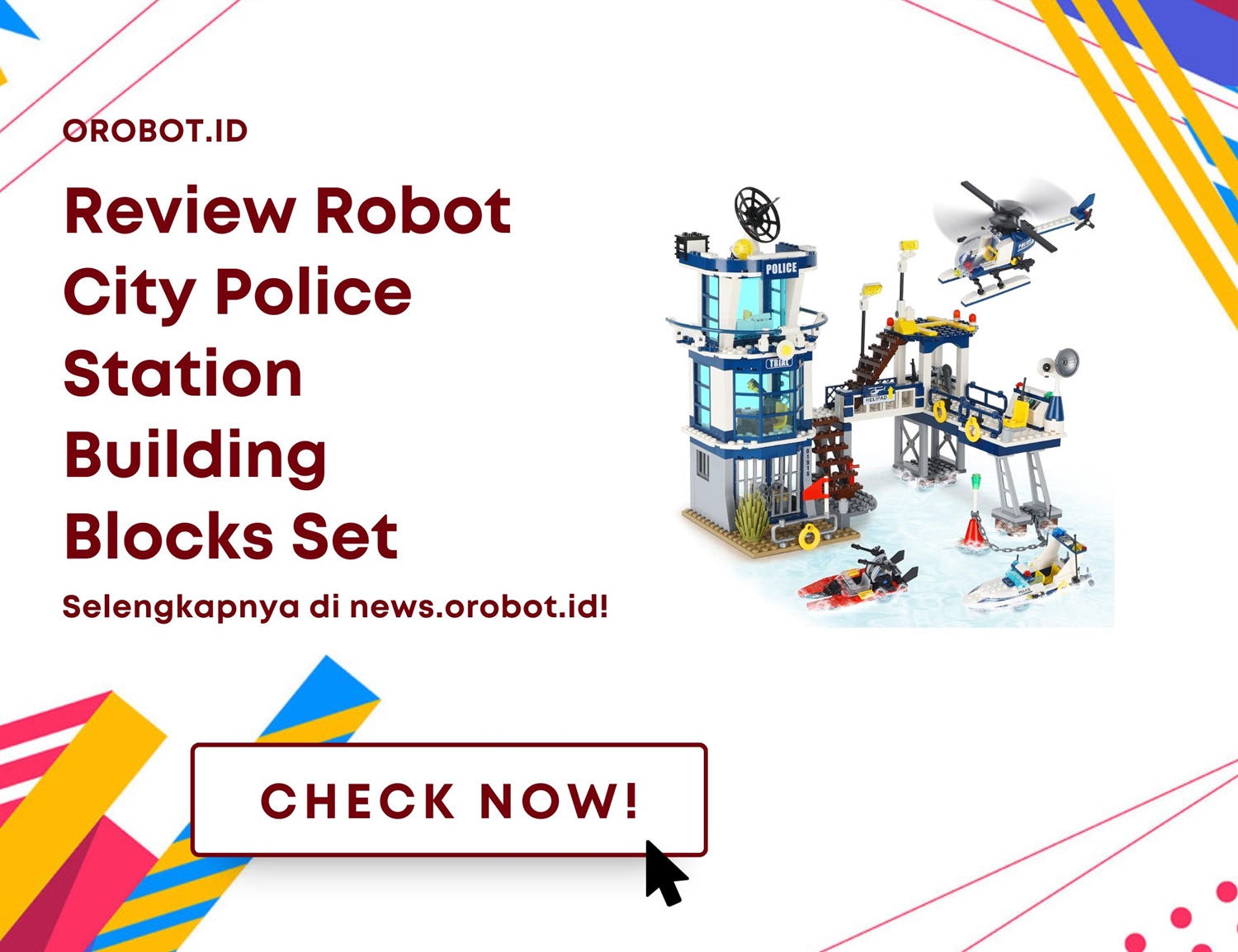 Review Robot City Police Station Building Blocks Set