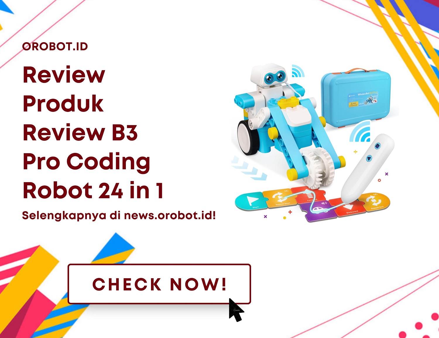 Review B3 Pro Coding Robot 24 in 1, Cocok Untuk Belajar Pemrograman Tanpa Gadget